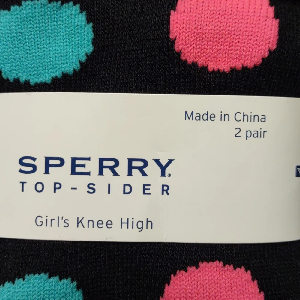 Sperry Poka Dot Knee High Socks